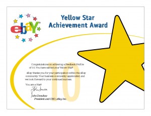 eBay Yellow Star Award